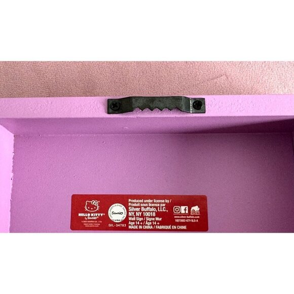 Hello Kitty Bow Stars & Glitter Box Sign Wall Art, 6 x 6 - Picture 3 of 3